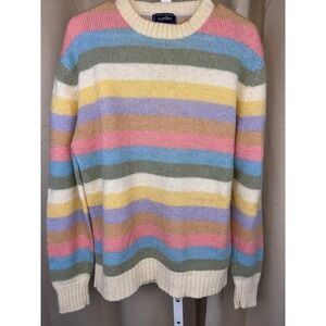 Puritan Multicolor Striped Crew Neck Sweater